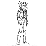 How to Draw Yusei Fudo from Yu-Gi-Oh! 5D's