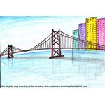 How to Draw a City Bridge Scenery