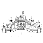 How to Draw Disneyland Castle