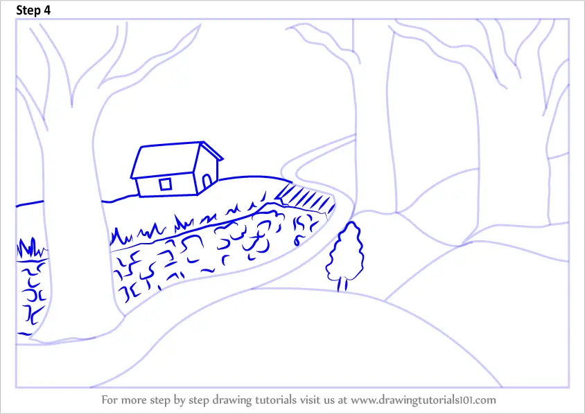 Learn How to Draw a Forest Scene (Forests) Step by Step : Drawing Tutorials