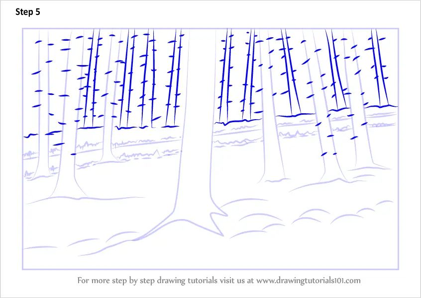 Learn How to Draw Forest Trees (Forests) Step by Step Drawing Tutorials