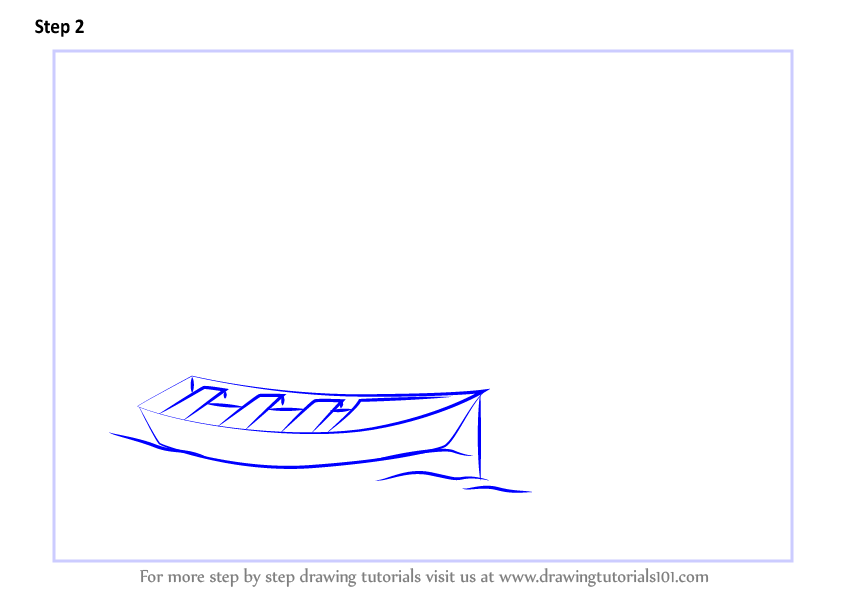 Learn How to Draw a Boat in Water Scenery (Landscapes) Step by Step