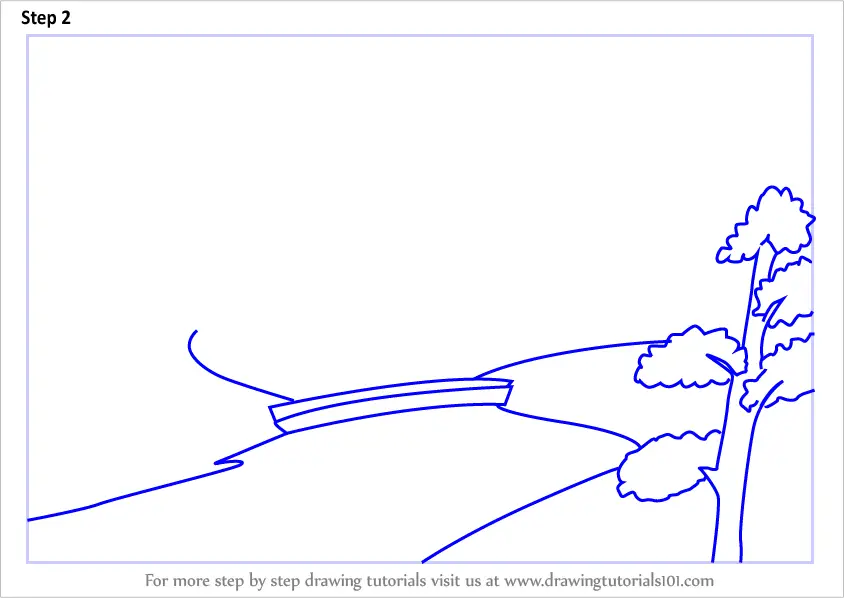 Learn How to Draw an Easy Landscape (Landscapes) Step by Step : Drawing