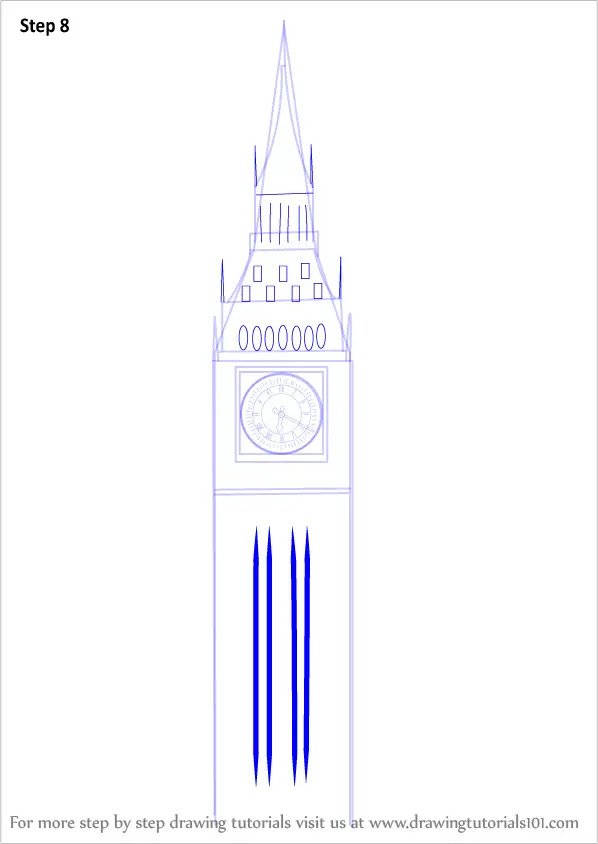 Learn How to Draw Big Ben (Other Places) Step by Step Drawing Tutorials