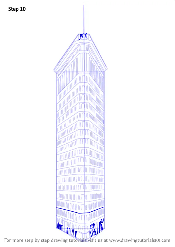 Learn How to Draw Flatiron Building (Other Places) Step by Step