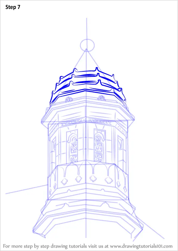 Learn How to Draw Gateway of India - Turret (Other Places) Step by Step