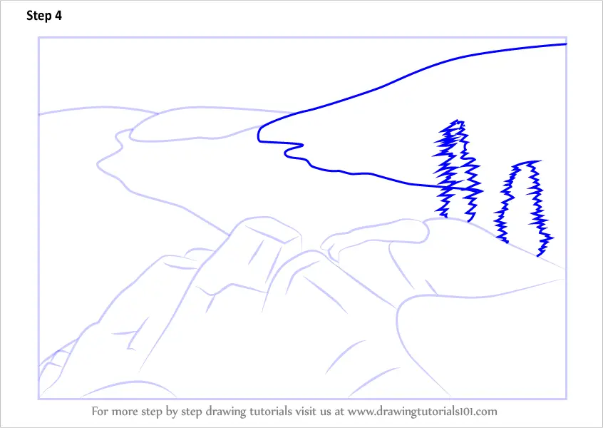 Step by Step How to Draw Acadia National Park : DrawingTutorials101.com