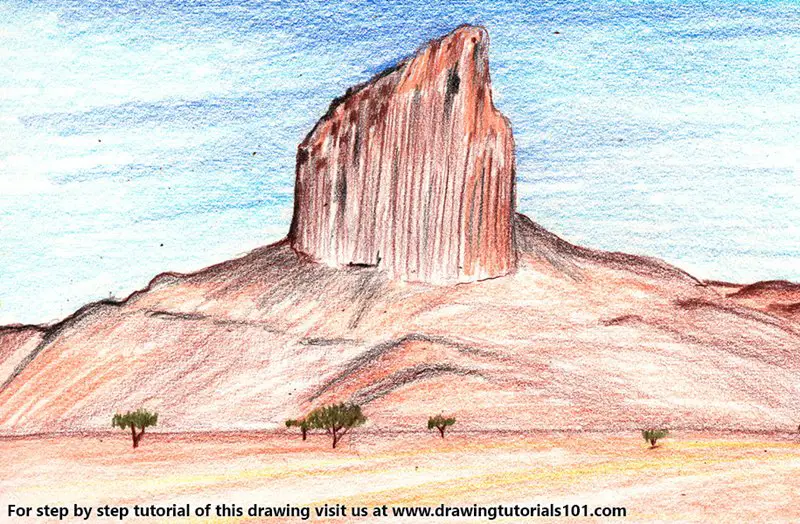 Ahaggar National Park Color Pencil Drawing