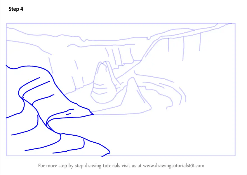 Learn How to Draw Grand Canyon National Park (Parks) Step by Step