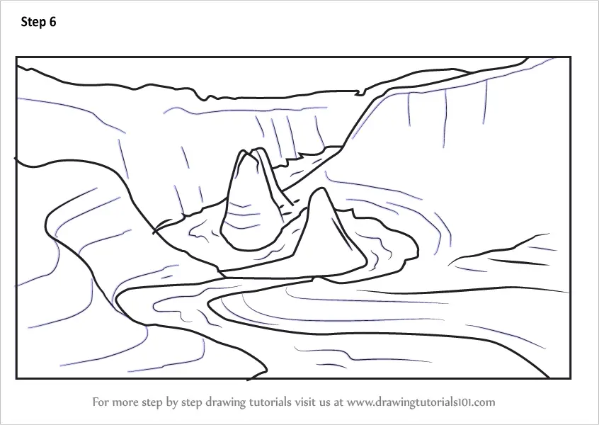 Step by Step How to Draw Grand Canyon National Park ...
