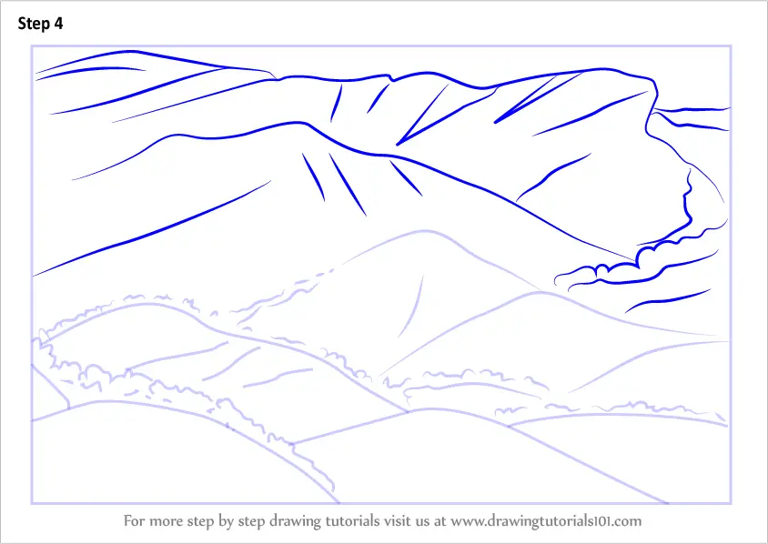 Step by Step How to Draw Kudremukh National Park : DrawingTutorials101.com