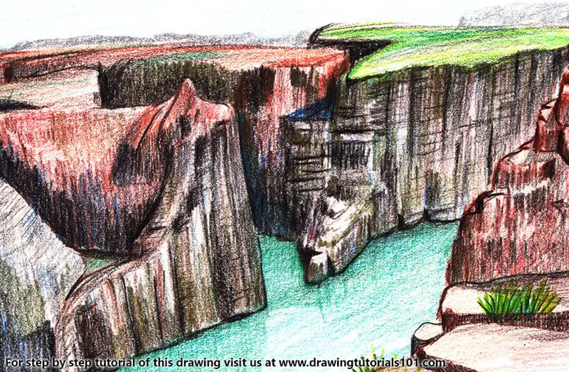 Panna National Park Color Pencil Drawing