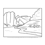 How to Draw Zion National Park River