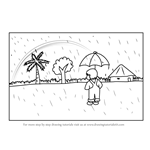 How to Draw a Rainy Day Scene