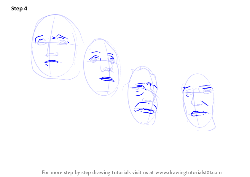 Learn How to Draw Mount Rushmore (Statues) Step by Step Drawing Tutorials