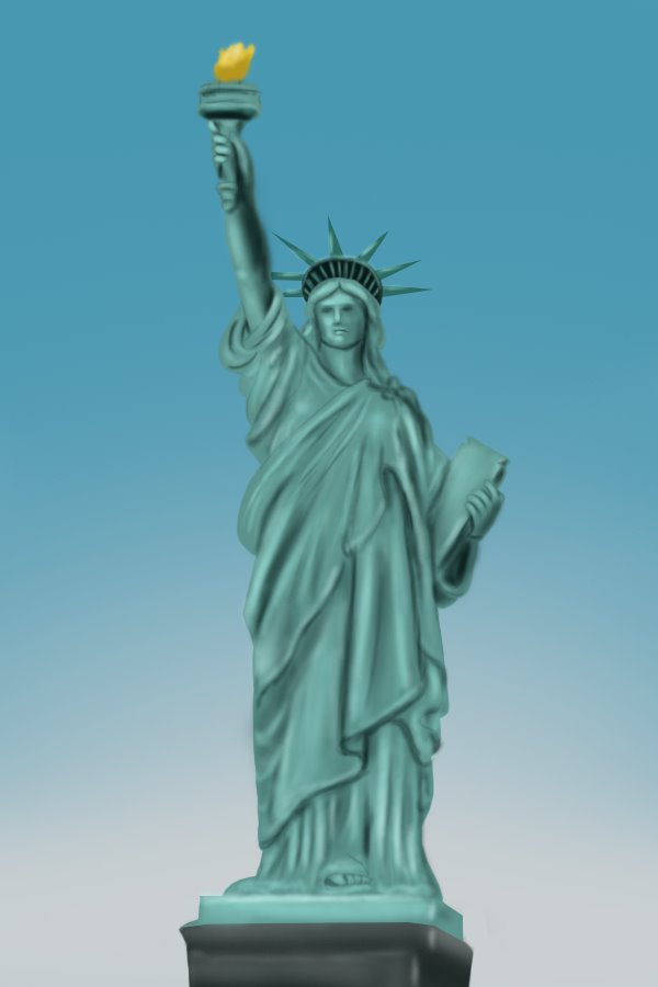 Learn How to Draw Statue of Liberty (Statues) Step by Step Drawing