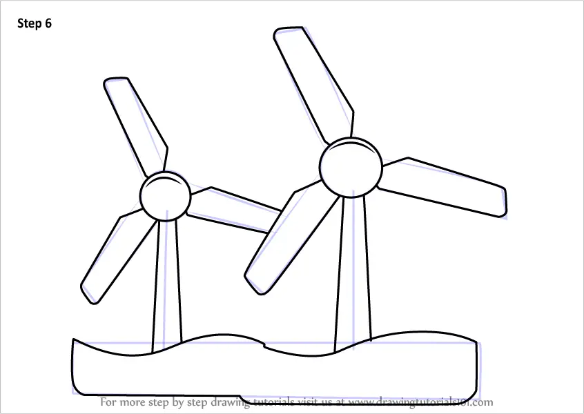 Learn How to Draw Wind Energy (Windmills) Step by Step Drawing Tutorials