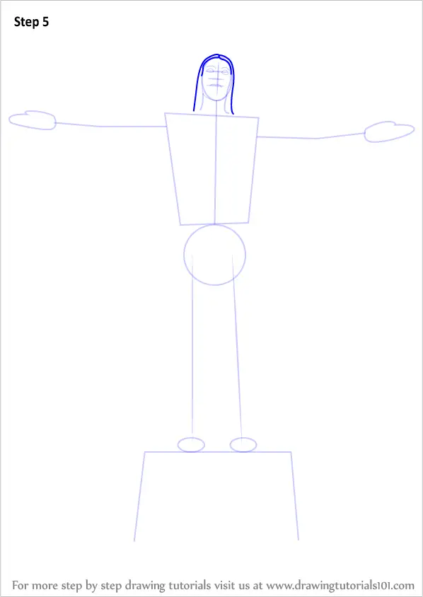 Learn How To Draw Christ The Redeemer Wonders Of The World Step By Step Drawing Tutorials