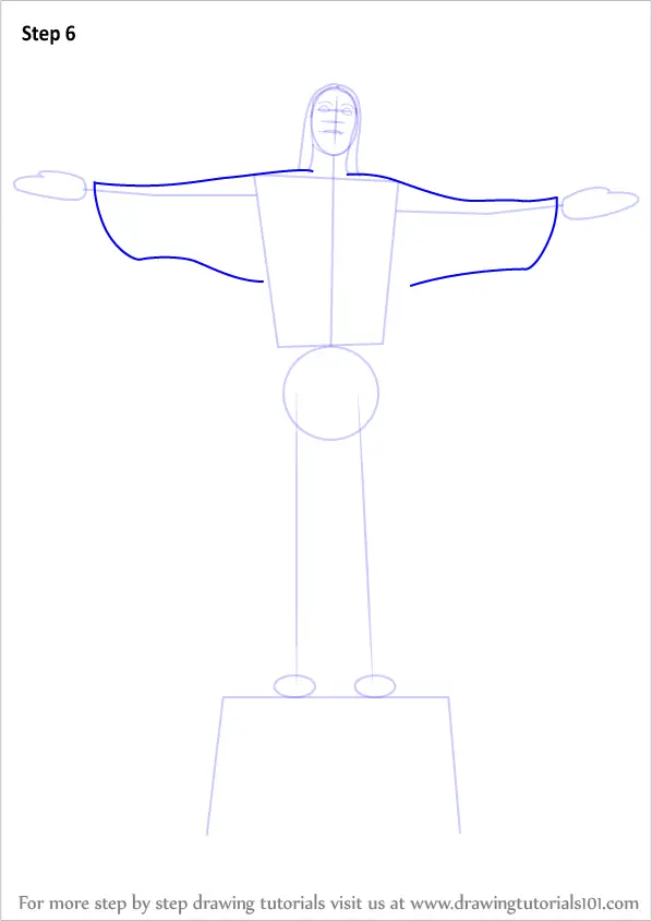 Learn How to Draw Christ the Redeemer (Wonders of The World) Step by