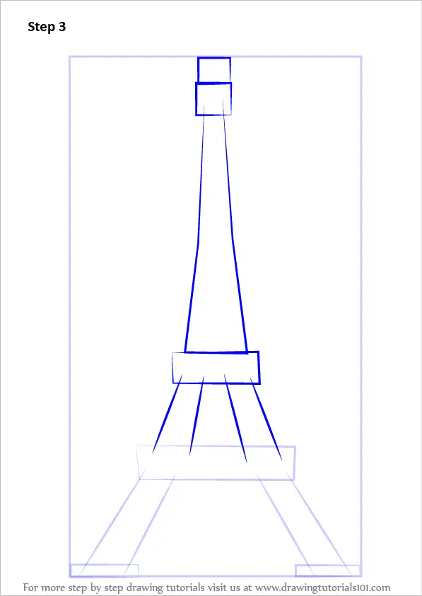 Learn How to Draw an Eiffel Tower (Wonders of The World) Step by Step