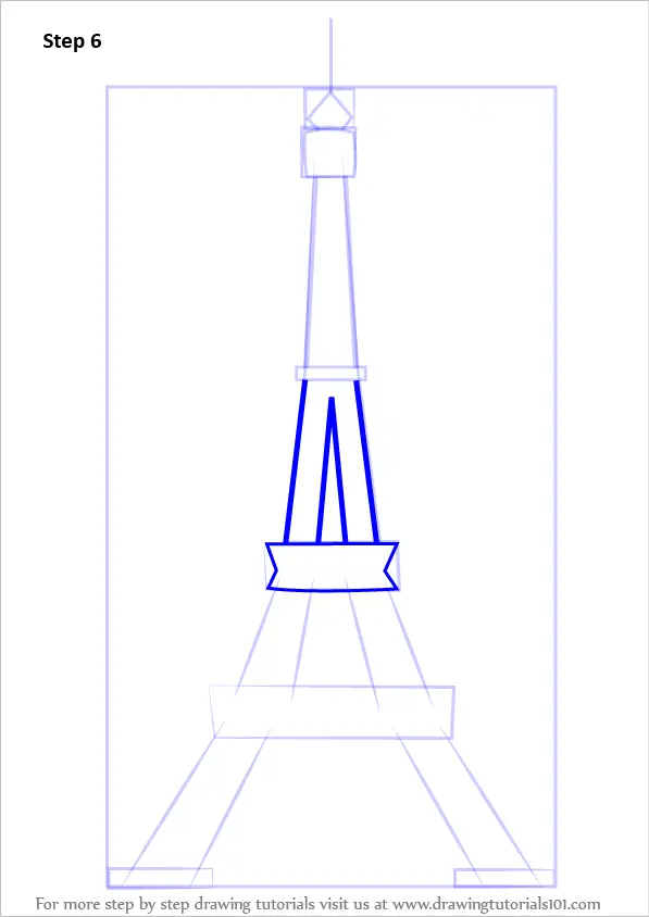 Learn How to Draw an Eiffel Tower (Wonders of The World) Step by Step