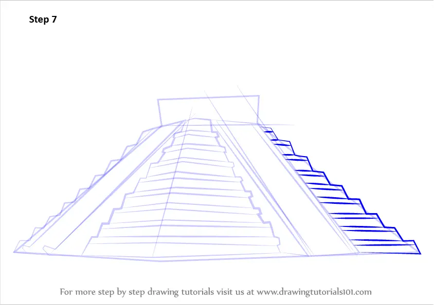 Как нарисовать пирамиду кукулькана