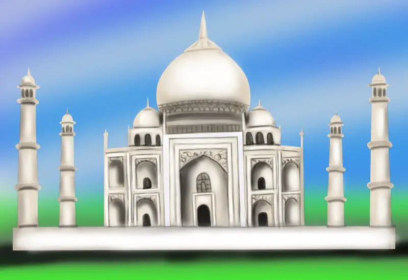 Learn How to Draw Taj Mahal (Wonders of The World) Step by Step : Drawing  Tutorials