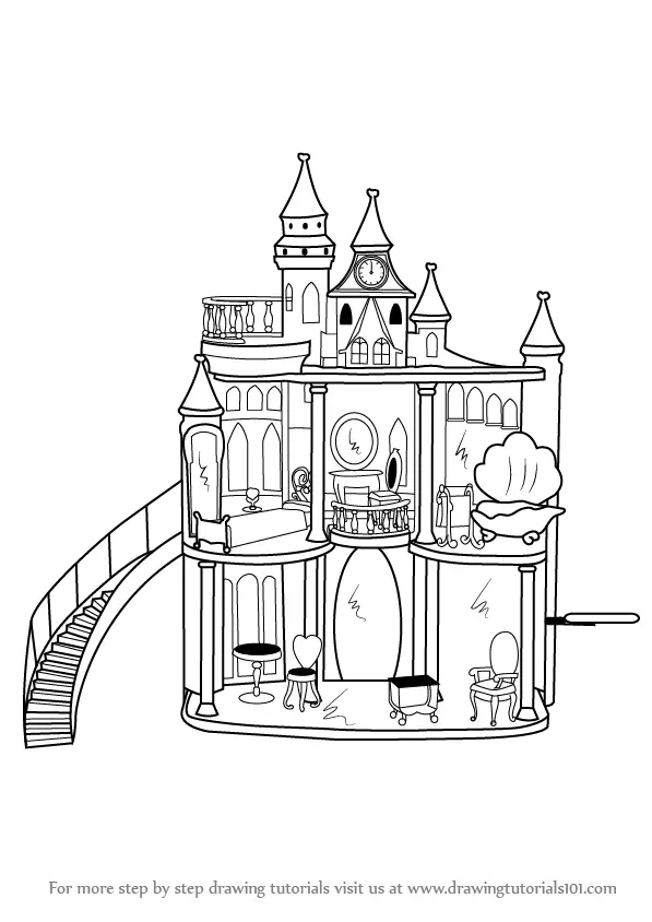 Download Learn How to Draw Barbie Doll Castle (Barbie) Step by Step : Drawing Tutorials