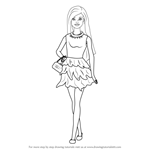 How to Draw Barbie Doll in Skirt
