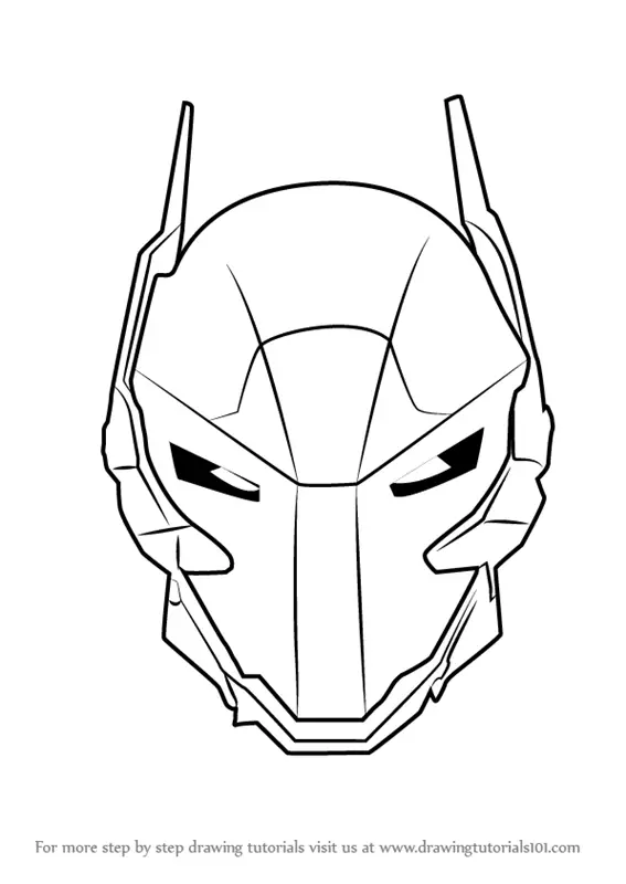 Learn How to Draw Arkham Knight Helmet from Batman (Batman) Step by