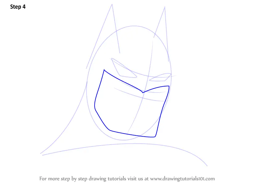 Learn How to Draw Batman for Kids (Batman) Step by Step : Drawing Tutorials