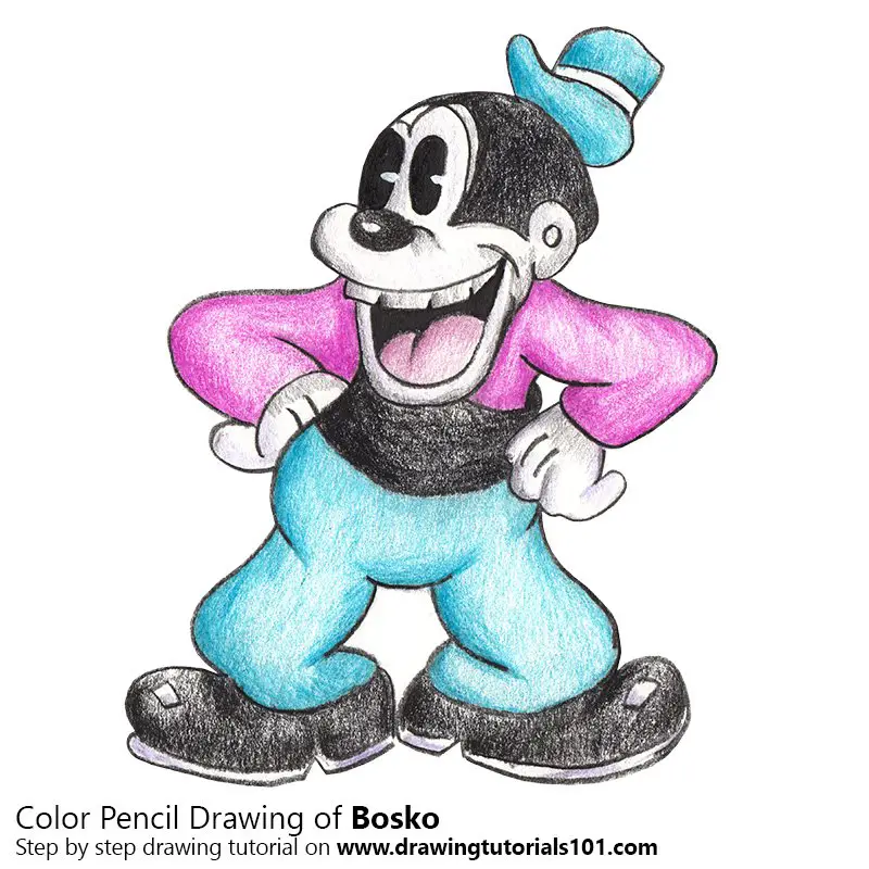 Bosko Color Pencil Drawing