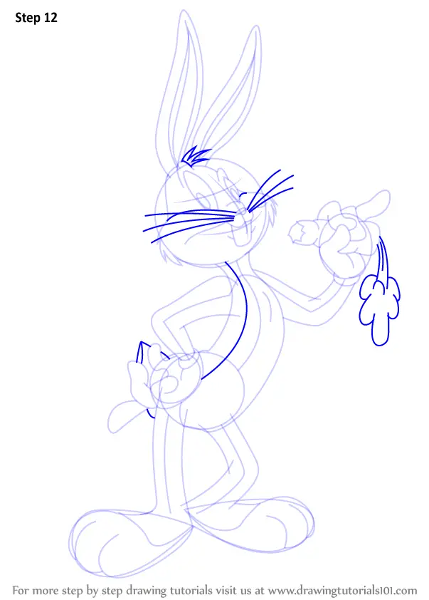 Learn How to Draw Bugs Bunny (Bugs Bunny) Step by Step Drawing Tutorials