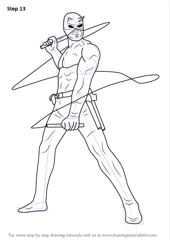 Learn How to Draw Daredevil (Daredevil) Step by Step Drawing Tutorials