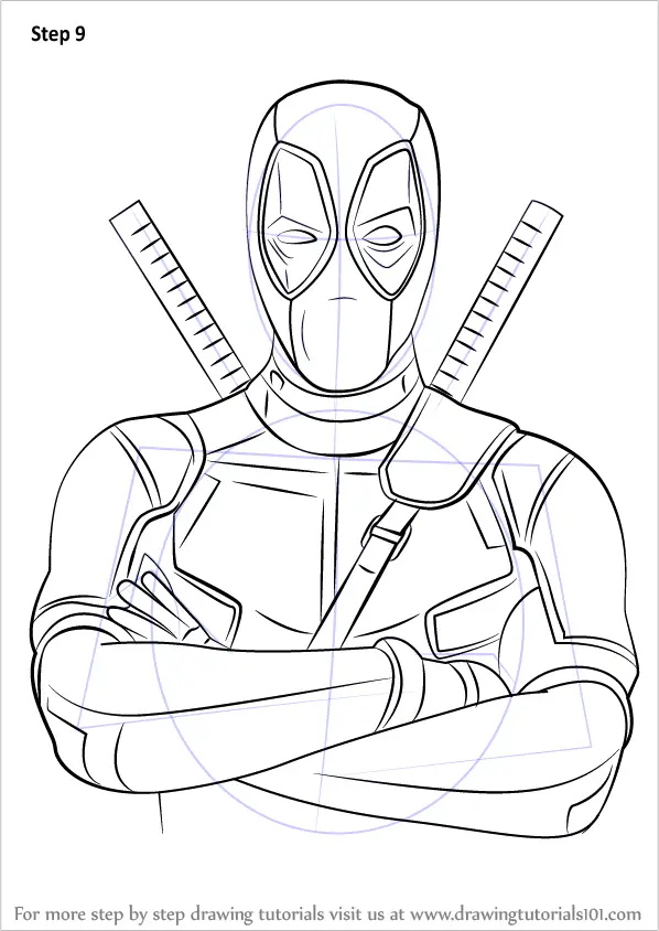 Learn How to Draw Deadpool (Deadpool) Step by Step Drawing Tutorials