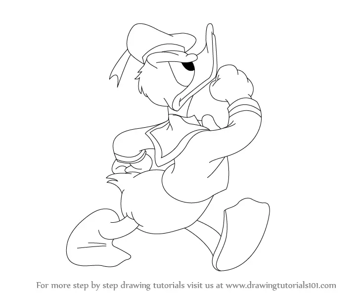Learn How to Draw a Donald Duck (Donald Duck) Step by Step Drawing
