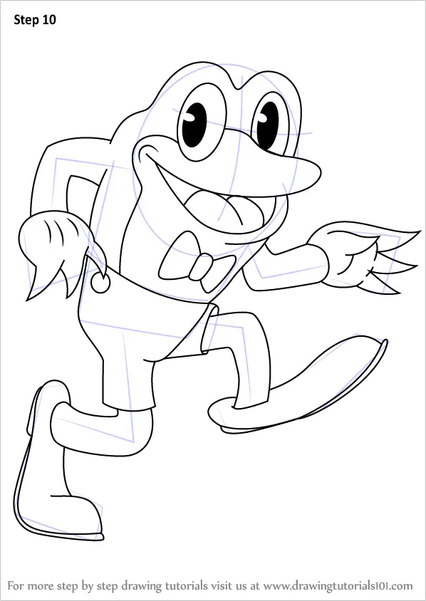 Step by Step How to Draw Flip the Frog