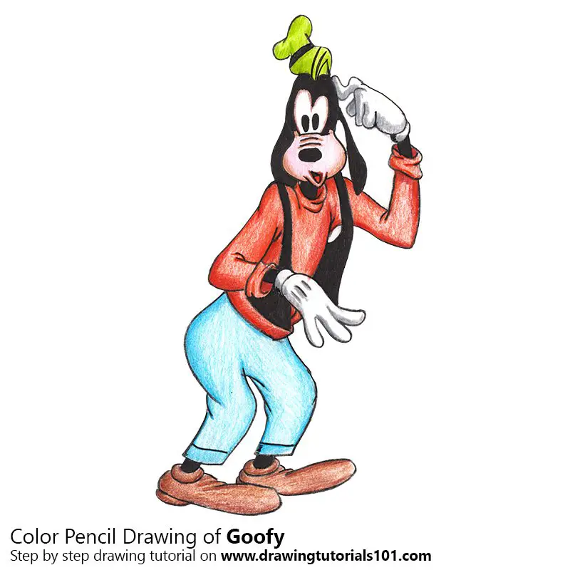 Goofy Color Pencil Drawing