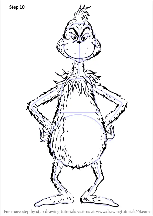 Learn How to Draw The Grinch (Grinch) Step by Step Drawing Tutorials