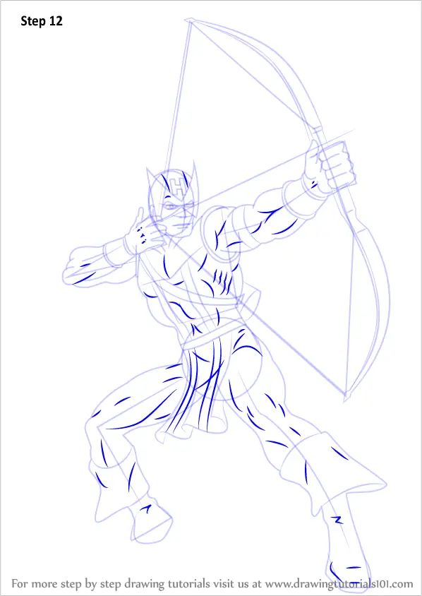 Learn How to Draw Hawkeye (Hawkeye) Step by Step Drawing Tutorials