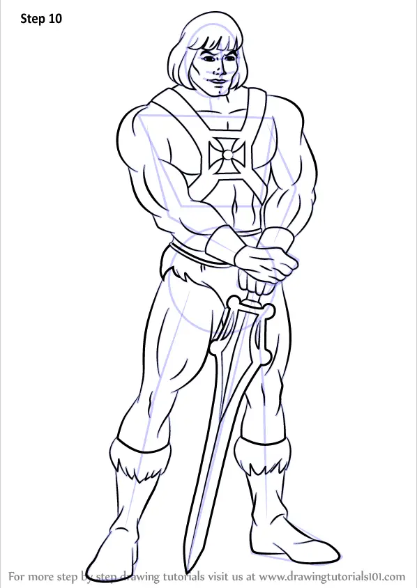 Learn How to Draw HeMan (HeMan) Step by Step Drawing Tutorials