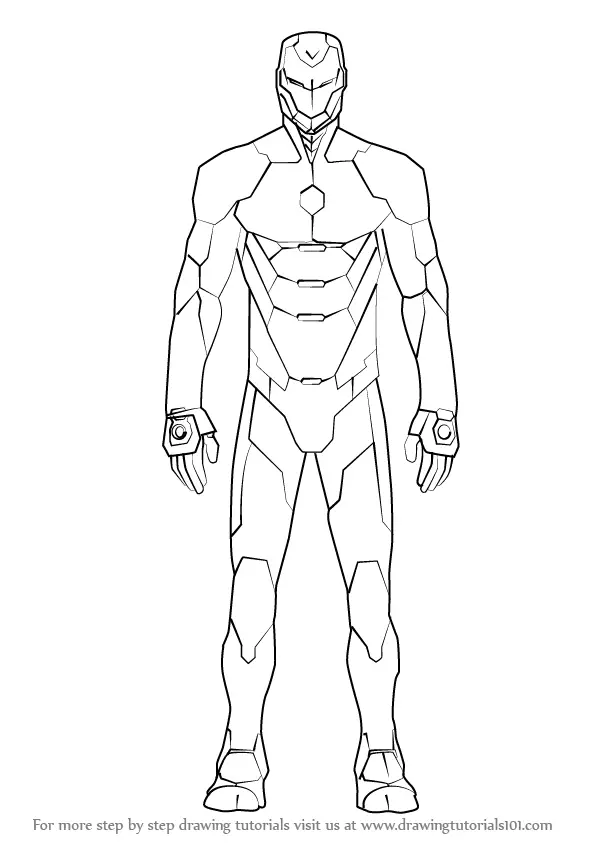 iron man drawing draw suit step easy body suits spiderman sketch flying male mans poses drawingtutorials101 cartoon characters tutorial