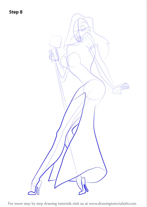 Learn How to Draw Jessica Rabbit (Jessica Rabbit) Step by Step