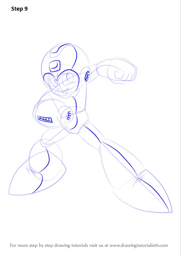 Learn How to Draw Mega Man (Mega Man) Step by Step Drawing Tutorials