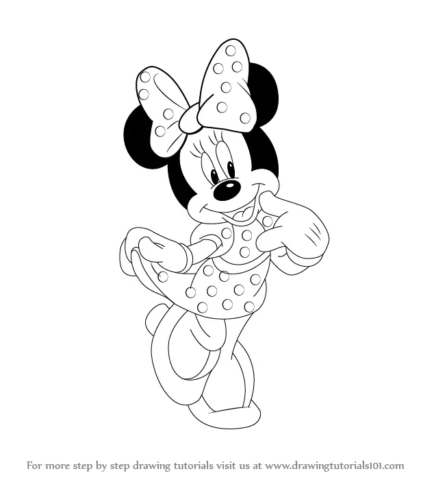 Easy Drawing Guides - Learn How to Draw Minnie Mouse: Easy Step-by-Step  Drawing Tutorial for Kids and Beginners. #MinnieMouse #drawingtutorial  #easydrawing. See the full tutorial at https://bit.ly/34kGaaZ . | Facebook