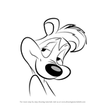 How to Draw Pepé Le Pew Face
