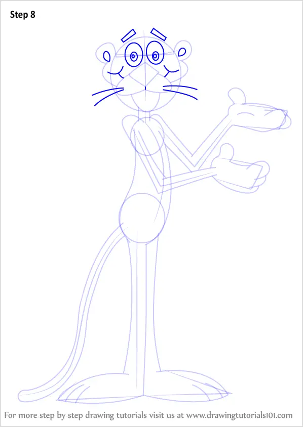 How To Draw Pink Panther Full Body