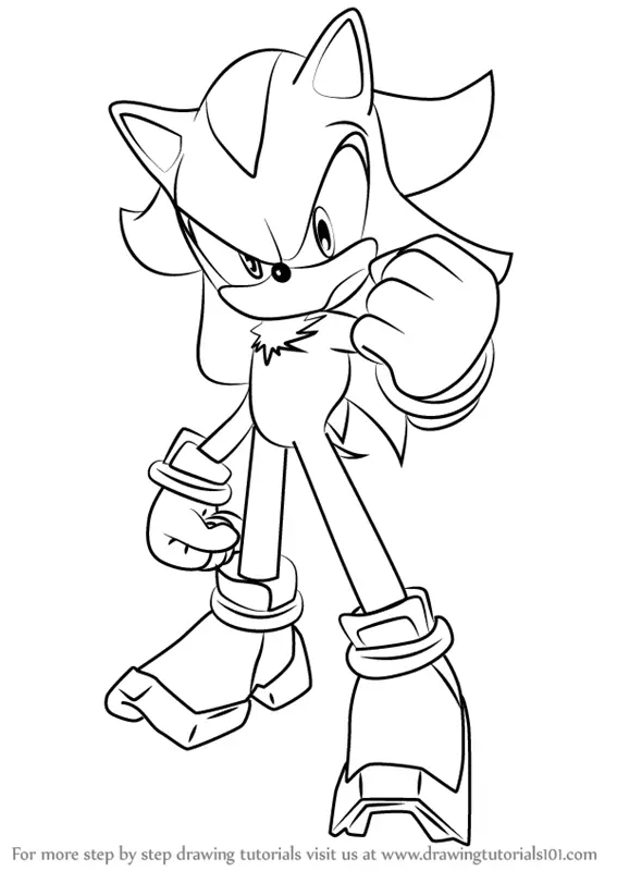 How to Draw Shadow the Hedgehog from Sonic the Hedgehog. 