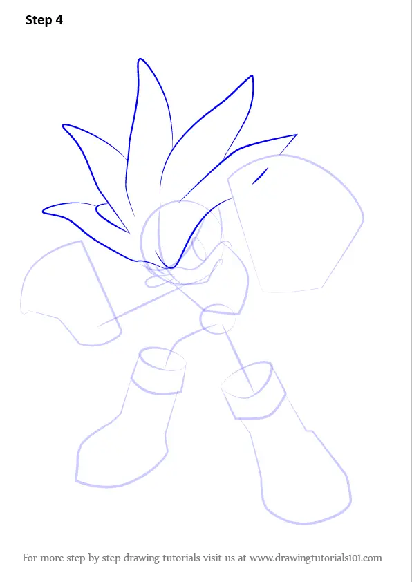 Learn How To Draw Silver The Hedgehog From Sonic The Hedgehog Sonic