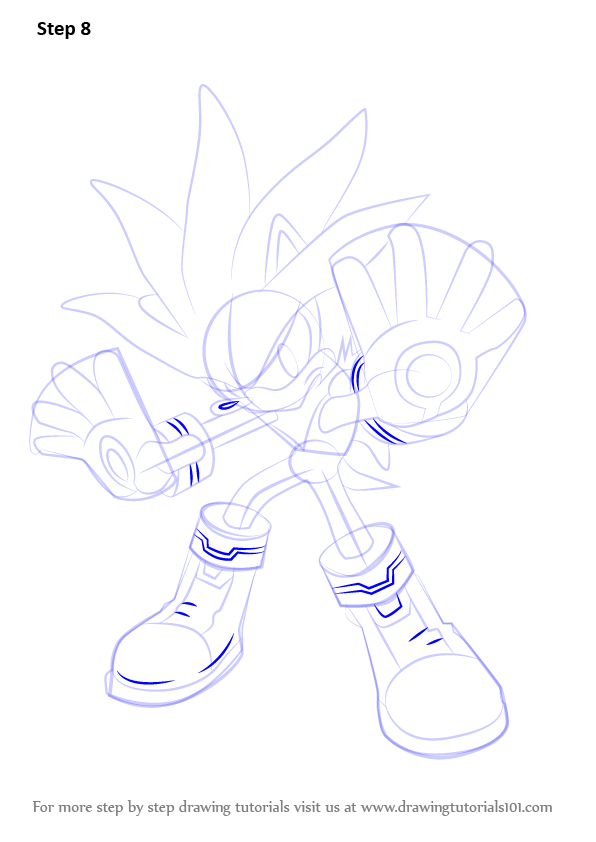 Learn How to Draw Silver the Hedgehog from Sonic the Hedgehog (Sonic